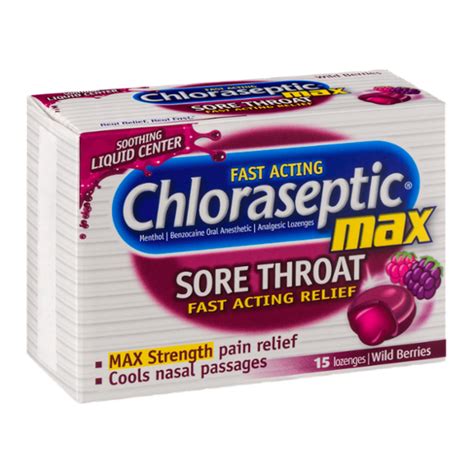 Chloraseptic Max Sore Throat Lozenges Wild Berries 15 Ct Reviews 2020