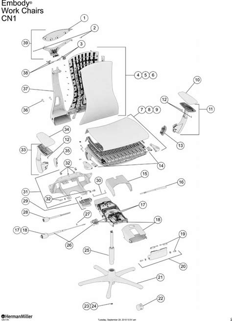 humanscale freedom chair parts diagram