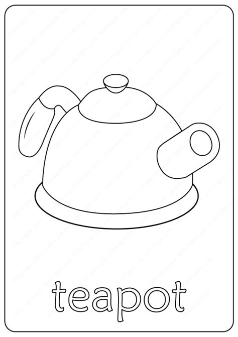 printable teapot coloring page book   coloring pages