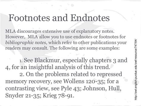 footnotes mla book
