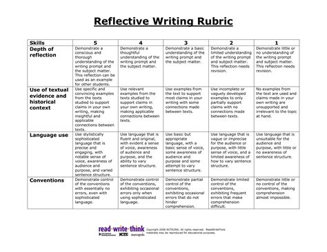reflection template word