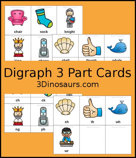 hands  learning  digraph  part cards  dinosaurs