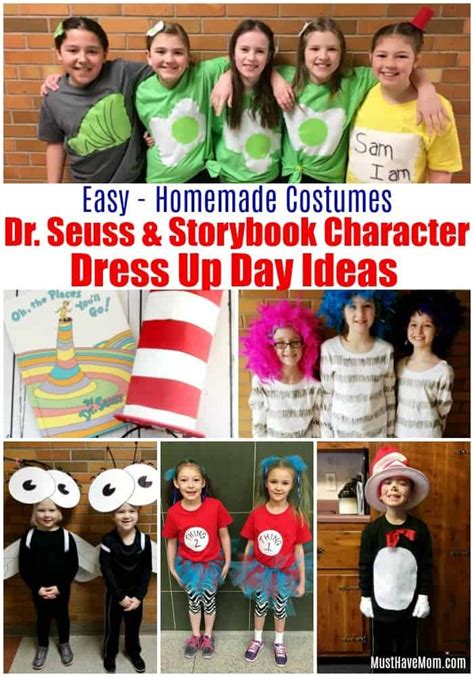 homemade dr seuss costumes storybook character dress  ideas