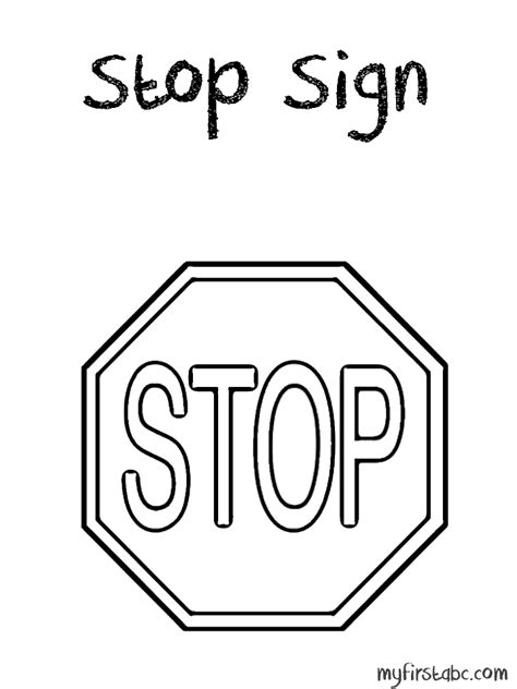 stop sign coloring sheets