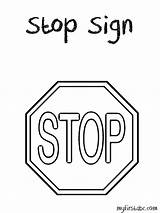 Coloring Stop Sign Printable Clipart Pages Print Popular Coloringhome Library sketch template