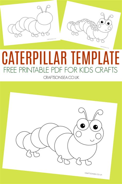 caterpillar template  printable    templates printable