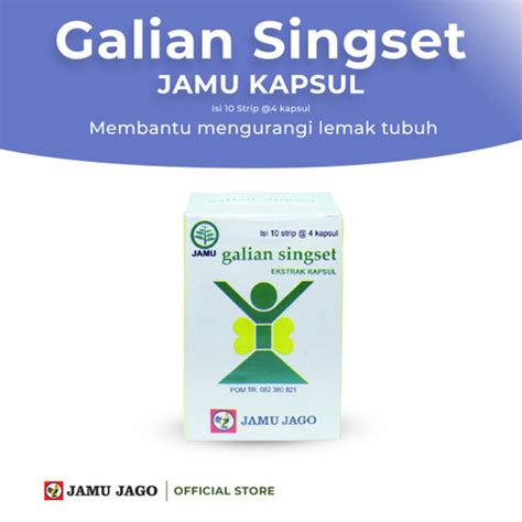 Jual Galian Singset Jamu Kapsul Untuk Diet Dan Mengurangi Lemak Tubuh