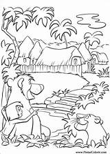 Selva Colorear Libro Giungla Desenho Colorat Cartea Junglei Dschungelbuch Planse Baloo Mowgli sketch template