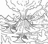 Volcanoes Volcano sketch template