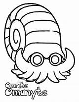 Pokemon Coloring Pages Omanyte Coloringtop sketch template