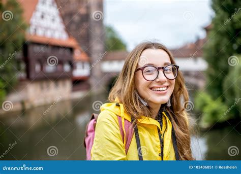Woman Traveling In Nurnberg City Germany Stock Image Image Of