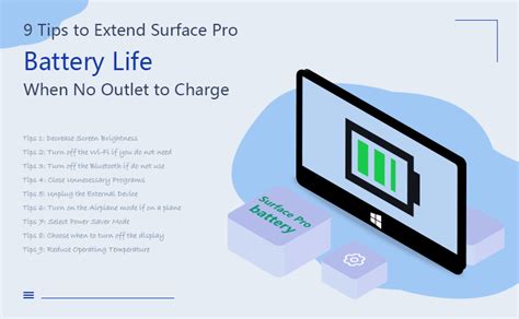 tips  extend surface pro battery life   outlet  charge