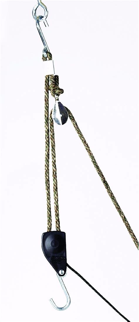 locking ratchet pulley  rope  lbs capacity  gallons   pulley metal gear