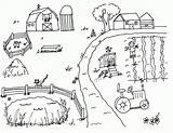 Coloring Pages Farm Preschool Kids sketch template