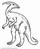Dinosaurus Parasaurolophus sketch template