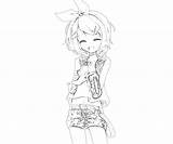 Rin Miku Kagamine Hatsune Vocaloid Library sketch template