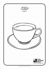 Coloring Cup Pages Objects Cool sketch template