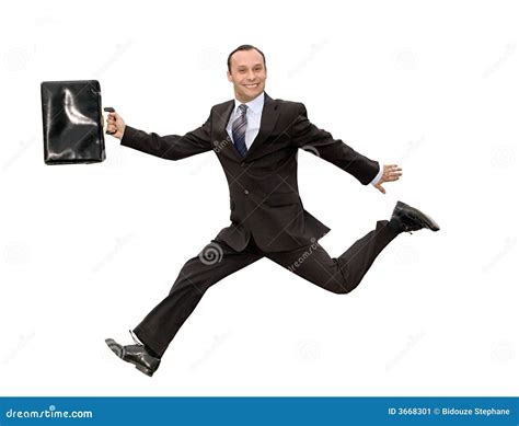 running businessman stock image image  victory emotion