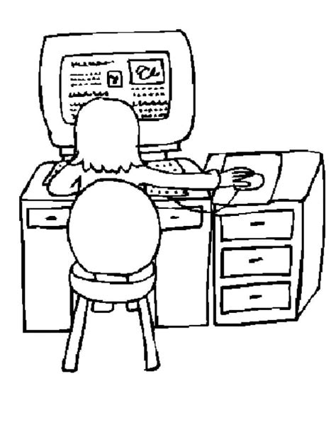 computer coloring page  printable coloring pages  kids