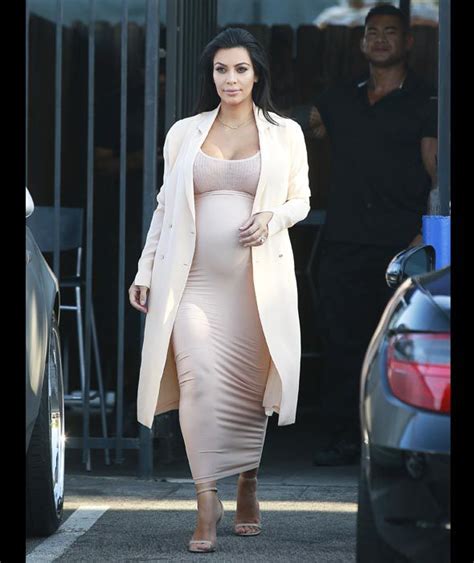 pregnant kim kardashian pale pink maxi dress kim kardashian s