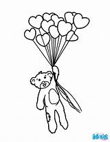 Heart Bunch Balloons Coloring Pages Color Print Hellokids Online Valentine sketch template