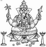 Ganesh Chaturthi Pooja Ganesha Hindu Goddesses Outline Library sketch template
