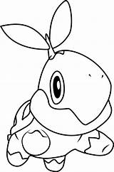 Pokemon Coloring Turtwig Pages Printable Categories Coloringpages101 sketch template