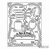 Pray Rosary Coloring Ceasing Without Mission Template sketch template