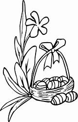 Easter Lily Coloring Pages Printable Drawing Clipart Color Lilies Version Click Categories Basket Getdrawings Line sketch template