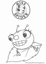 Miss Spider Coloring Pages Dinokids Fun Kids Info Book Close sketch template
