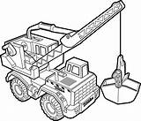 Crane Truck Coloring Pages Template Drawing sketch template