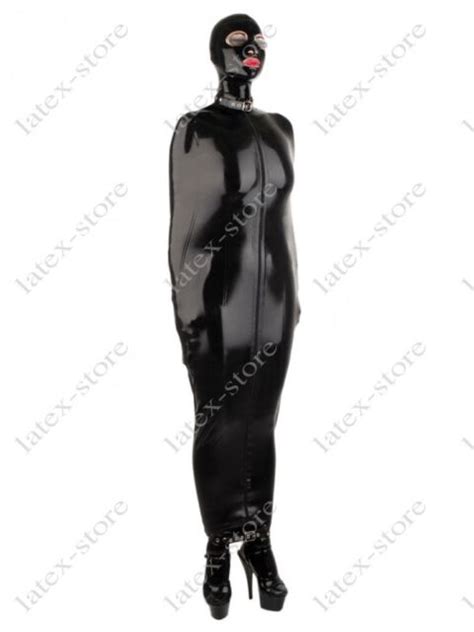 501 latex rubber gummi sleep sack body bag belts catsuit customized 0