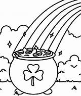 Coloring Pot Gold Rainbow Shamrock Pages Shamrocks Color Drawing Clipart Printable St Patricks Symbol Getdrawings Line Getcolorings Print Winnie Pooh sketch template
