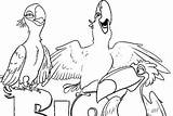 Rio Coloring Pages Movie Birds Bird Colorear Kids Drawings Characters Online Film Colouring Child sketch template