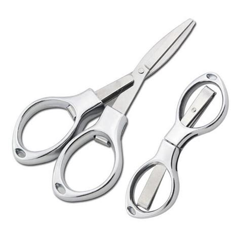 mini foldable portable stainless steel scissors 8 shape glasses cut