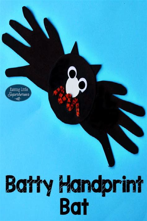 batty handprint bat craft allfreekidscraftscom