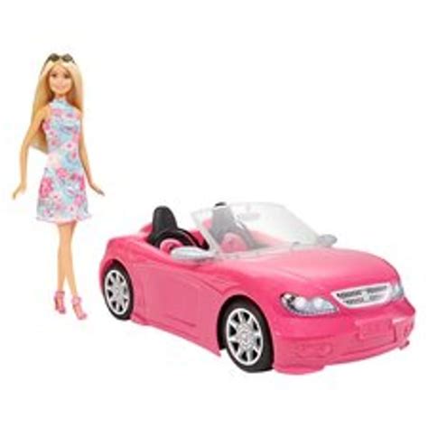 barbie convertible car doll   tesco