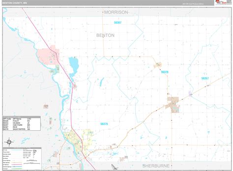 benton county mn wall map premium style  marketmaps