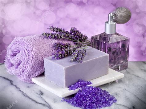spa lavender products stock photo  cmarcomayer