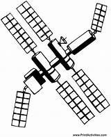 Coloring Satellite Satelite Space Designlooter 864px 63kb sketch template