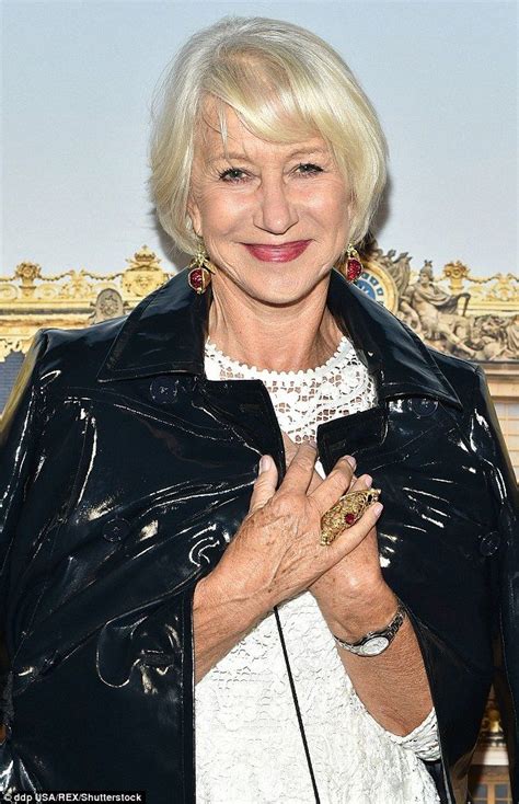 Dame Helen Mirren Pvc Coat Age Defying Old Actress Sex Symbol Lace