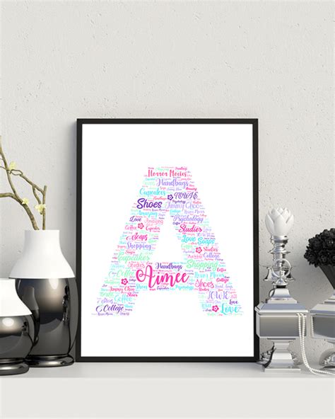 personalised word art category show   words