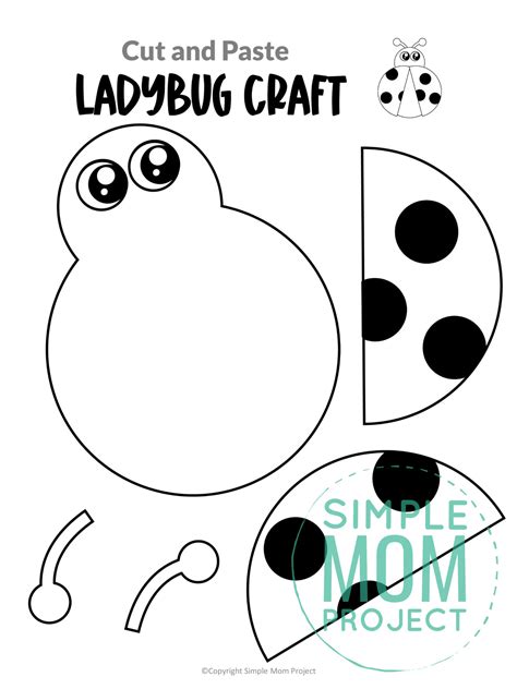 printable cut  paste bug crafts simple mom project