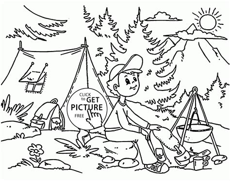 coloring pages summer camp coloring home