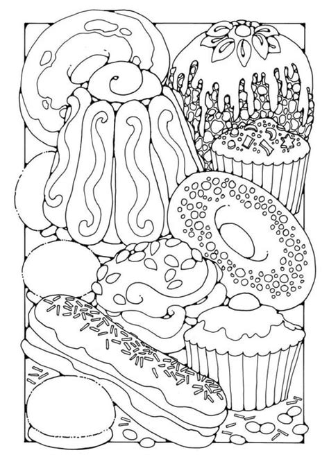 coloring page pastry  printable coloring pages img