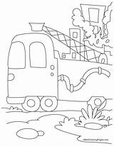 Engine Fire Coloring Pages Kids Popular sketch template