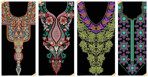 wilcom embroidery designer embroidery neck design