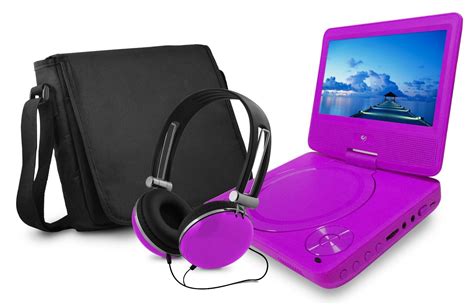 ematic  portable dvd player  headphones carrying case microusb