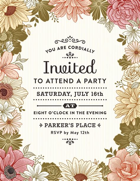 write  party invitation