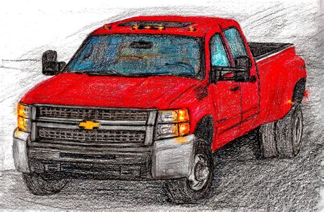 pencil drawing  trucks drawn truck chevy pencil   color